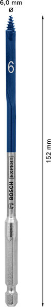 BOSCH EXPERT Self Cut Speed Flachfräsbohrer, 6 x 152 mm BOSCH EXPERT Self Cut Speed Flachfräsbohrer, 6 x 152 mm