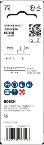 BOSCH Aufsteckhalter und Zentrierbohrer für Lochsäge, 32-210 x 44 mm