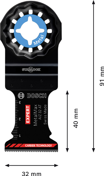 BOSCH Expert MetalMax AIZ 32 AIT Blatt für Multifunktionswerkzeuge, 40x32 mm, 10 Stk. BOSCH Expert MetalMax AIZ 32 AIT Blatt für Multifunktionswerkzeuge, 40x32 mm, 10 Stk.