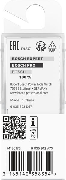 BOSCH PRO Nutfräser, zweischneidig, Ø 12 x L 31,5, Schaft 8 mm