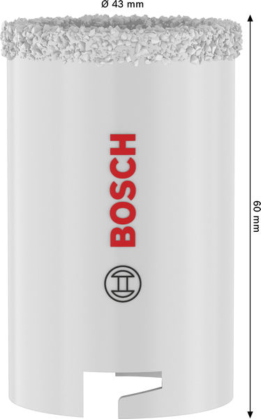 BOSCH Brick and Soft Tile Lochsäge mit Aufsteckhalter, 43 x 60 mm BOSCH Brick and Soft Tile Lochsäge mit Aufsteckhalter, 43 x 60 mm