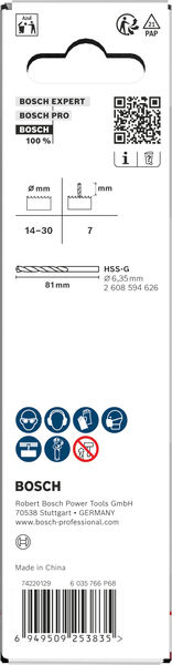 BOSCH Aufsteckhalter und Zentrierbohrer für Lochsäge, 14-30 x 44 mm