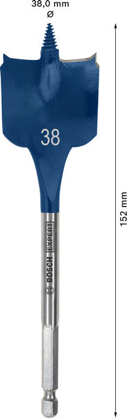 BOSCH EXPERT Self Cut Speed Flachfräsbohrer, 38 x 152 mm BOSCH EXPERT Self Cut Speed Flachfräsbohrer, 38 x 152 mm