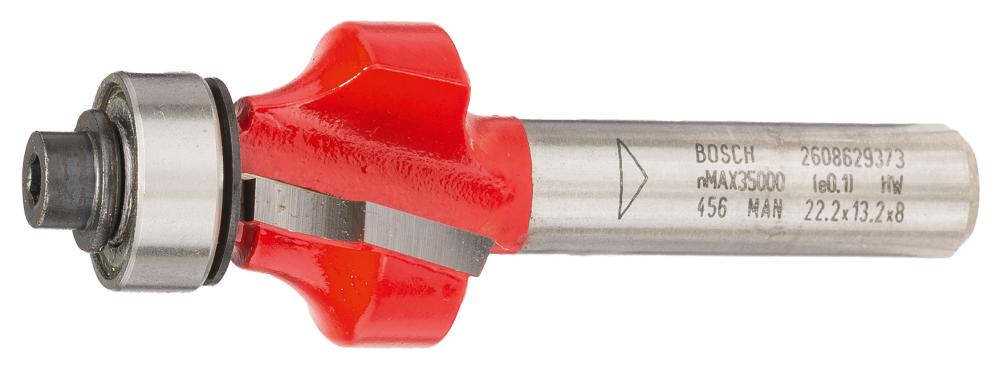 BOSCH Abrundfräser Expert for Wood, 8 mm, D 22,2 mm, R1 4,75 mm, L 13,2 mm, G 55 mm