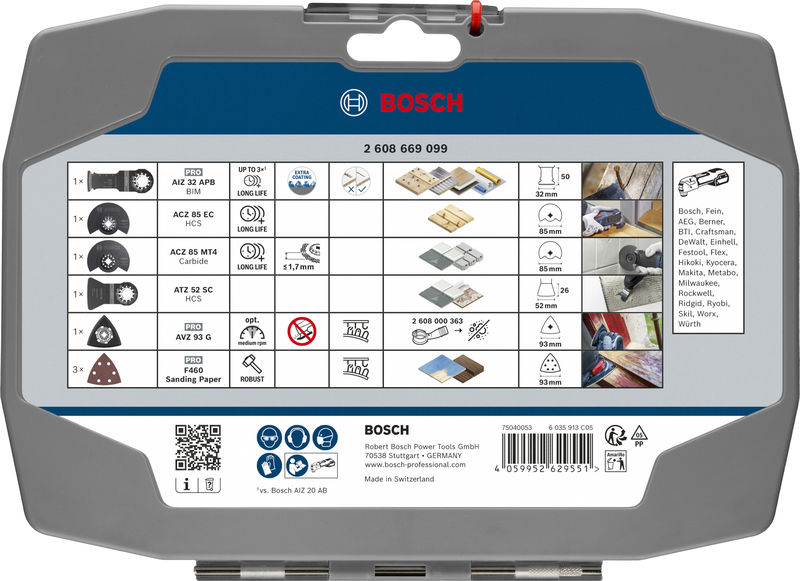 BOSCH Renovierungs-Blätter-Set für oszillierende Multifunktionswerkzeuge, 8-teilig