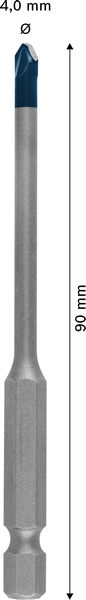 BOSCH EXPERT HEX-9 Hard Ceramic Bohrer, 4 x 90 mm