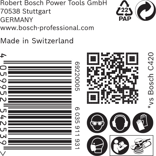 BOSCH EXPERT C470 Schleifscheibe, 125mm, K320, 8 Löcher, 50-tlg. BOSCH EXPERT C470 Schleifscheibe, 125mm, K320, 8 Löcher, 50-tlg.