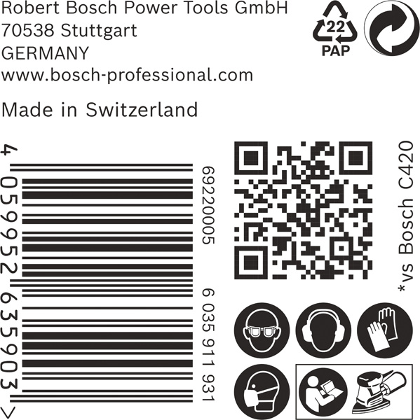 BOSCH EXPERT C470 Schleifblatt, 100x150mm, K40, 7 Löcher, 50-tlg. BOSCH EXPERT C470 Schleifblatt, 100x150mm, K40, 7 Löcher, 50-tlg.