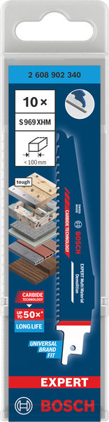 BOSCH EXPERT Multi Material Demolition S969XHM Säbelsägeblatt, 10-tlg. BOSCH EXPERT Multi Material Demolition S969XHM Säbelsägeblatt, 10-tlg.