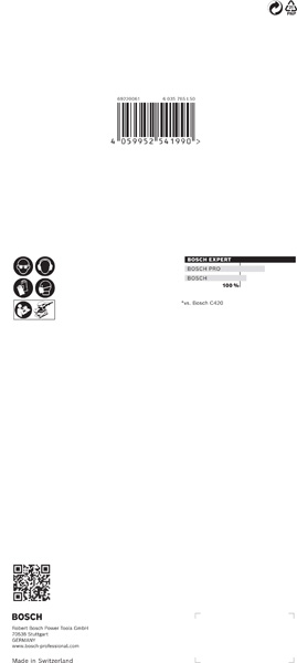 BOSCH EXPERT C470 Schleifblatt, 115x230mm, K60, 14 Löcher, 10-tlg.