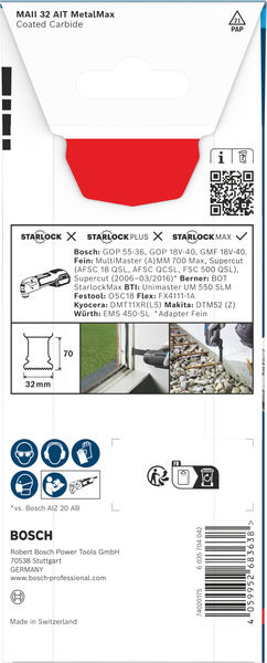 BOSCH EXPERT MAII 32 AIT MetalMax Tauchsägeblatt, 32 x 70 mm BOSCH EXPERT MAII 32 AIT MetalMax Tauchsägeblatt, 32 x 70 mm