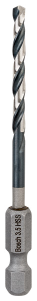 BOSCH HSS Spiralbohrer mit Sechskantschaft 3,5 mm