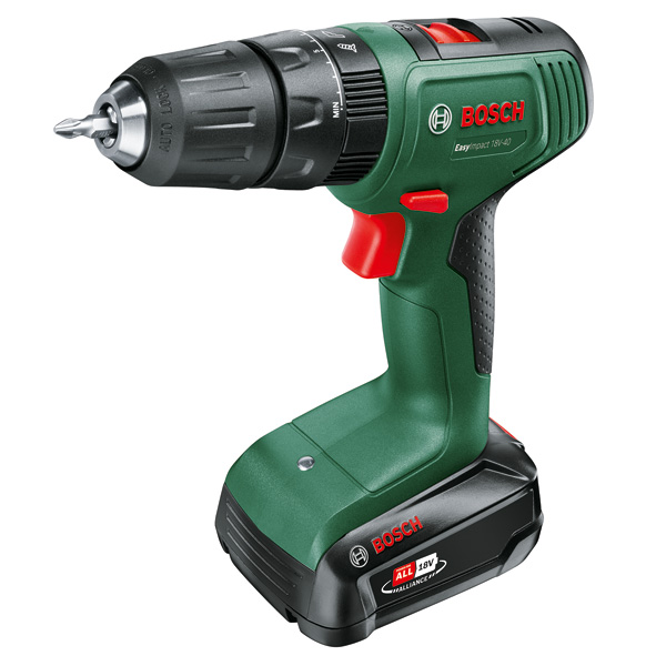 BOSCH Akku-Bohrschrauber EasyImpact 18V-40, 1 x Akku PBA 18V 1.5Ah