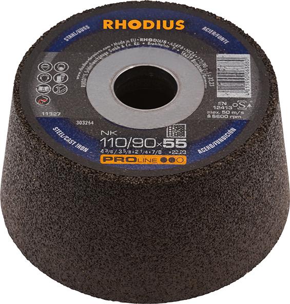 RHODIUS Schleiftopf NK 16 PRO 110/90 x 50 x 22,23mm P16Rhodius