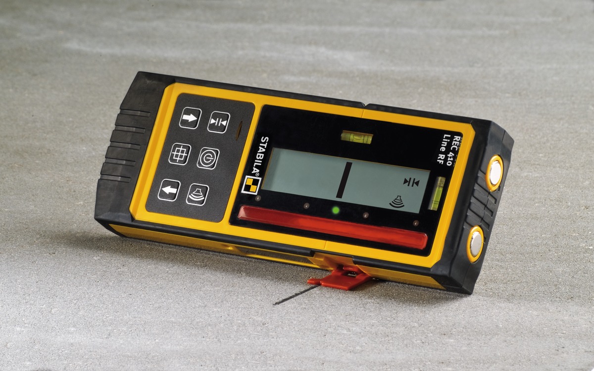 STABILA Empfänger REC 410 Line RF, Receiver für Linienlaser mit roten Laserstrahlen, automatische Feinausrichtung, kompatibel mit STABILA LA 80 L STABILA Empfänger REC 410 Line RF, Receiver für Linienlaser mit roten Laserstrahlen, automatische Feinausrichtung, kompatibel mit STABILA LA 80 L
