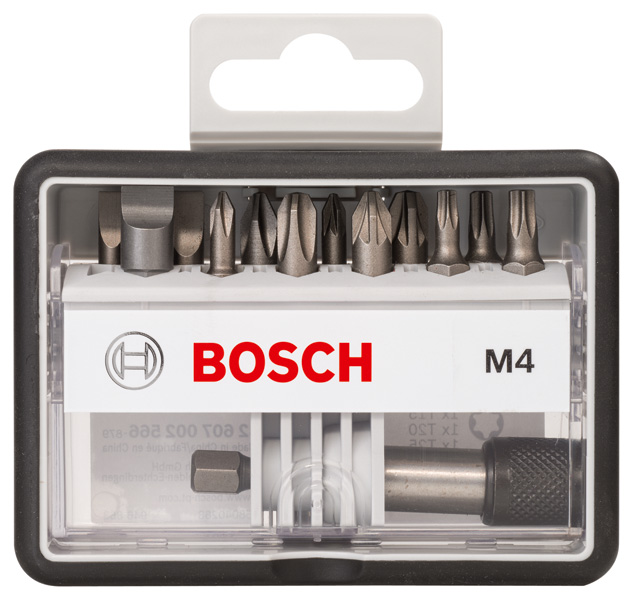 BOSCH 12+1-tlg. Schrauberbit-Set, Robust Line, M PH/PZ/T/S, Extra Hard-Ausführung