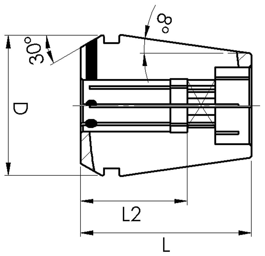 FAHRION Spannzange abgedichtet mit Vierkant GERC20- 10x8 FAHRION