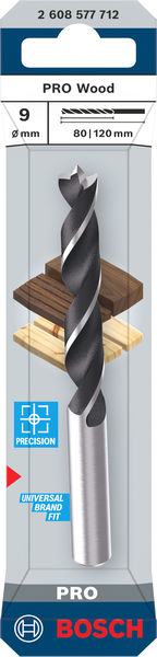 BOSCH PRO Wood Holzspiralbohrer, 9x80x120 mm BOSCH PRO Wood Holzspiralbohrer, 9x80x120 mm