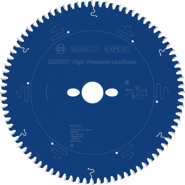 BOSCH EXPERT High Pressure Laminate Kreissägeblatt, 254x2,8/1,8x30 mm, Z80