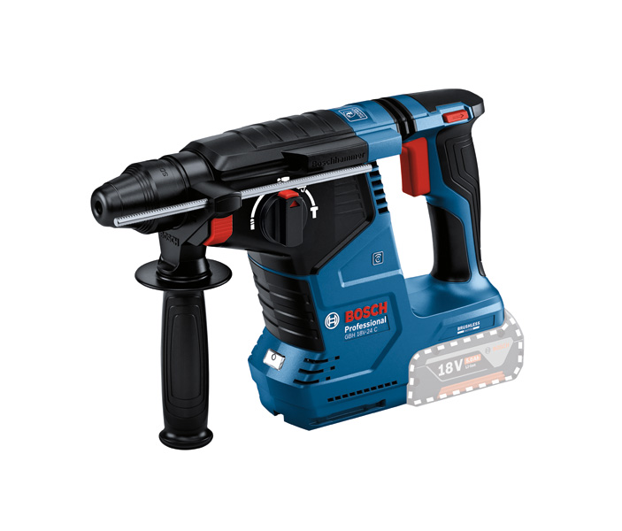 BOSCH Akku-Bohrhammer GBH 18V-24 C mit Zusatzhandgriff in Kartonschachtel
