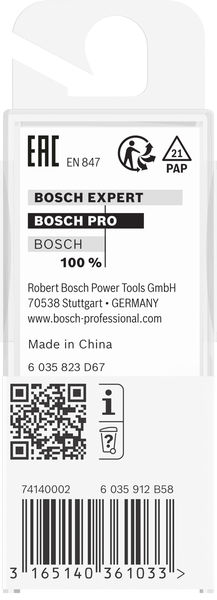 BOSCH PRO Hohlkehlfräser, R 5/16", Schaft 1/4"