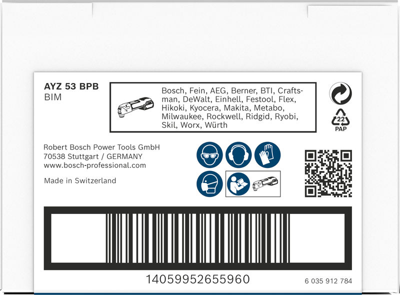 BOSCH PRO AYZ 53 BPB Dual-Tec Blatt für Multifunktionswerkzeuge, 53 x 40 mm, 25-tlg. BOSCH PRO AYZ 53 BPB Dual-Tec Blatt für Multifunktionswerkzeuge, 53 x 40 mm, 25-tlg.