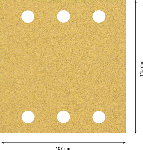 BOSCH EXPERT C470 Schleifblatt, 115x107mm, K80, 6 Löcher, 50-tlg.