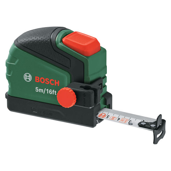 BOSCH Handwerkzeuge Maßband 5m / 16 ft + Befestigungsclip