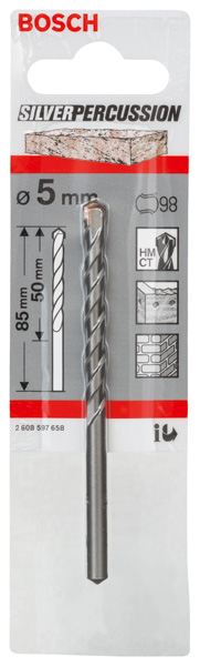 BOSCH Betonbohrer CYL-3, 5 x 50 x 85 mm, d 4,5 mm, 1er-Pack BOSCH Betonbohrer CYL-3, 5 x 50 x 85 mm, d 4,5 mm, 1er-Pack