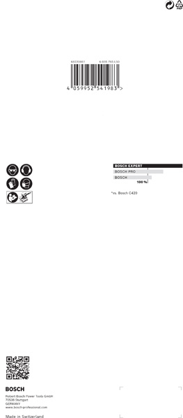 BOSCH EXPERT C470 Schleifblatt, 115x230mm, K40, 14 Löcher, 10-tlg.
