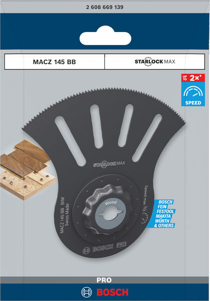 BOSCH PRO MACZ 145 BB Blatt für Multifunktionswerkzeuge, 100 x 50 mm
