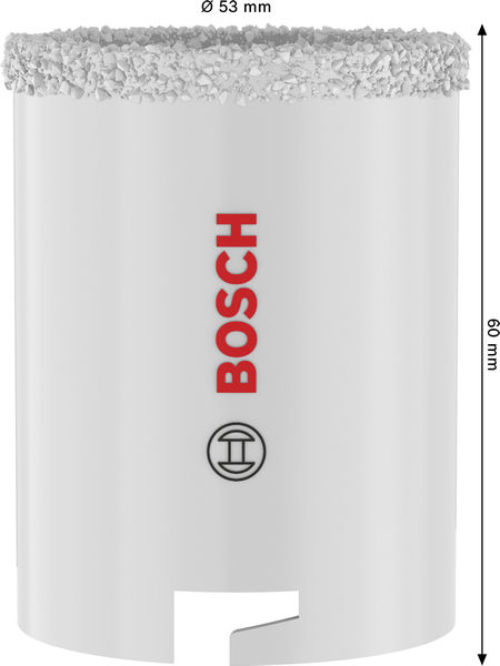 BOSCH Brick and Soft Tile Lochsäge mit Aufsteckhalter, 53 x 60 mm BOSCH Brick and Soft Tile Lochsäge mit Aufsteckhalter, 53 x 60 mm