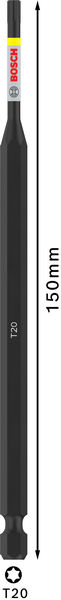 BOSCH PRO Torx Impact Bit, T20, 150 mm