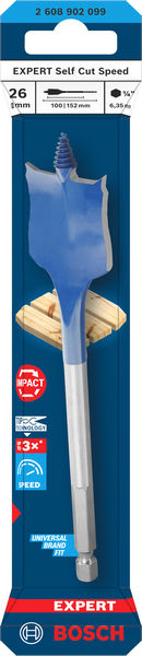 BOSCH EXPERT Self Cut Speed Flachfräsbohrer, 26 x 152 mm