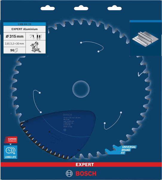 BOSCH EXPERT Aluminium Kreissägeblatt, 315x2,8/2,2x30 mm, Z96 BOSCH EXPERT Aluminium Kreissägeblatt, 315x2,8/2,2x30 mm, Z96