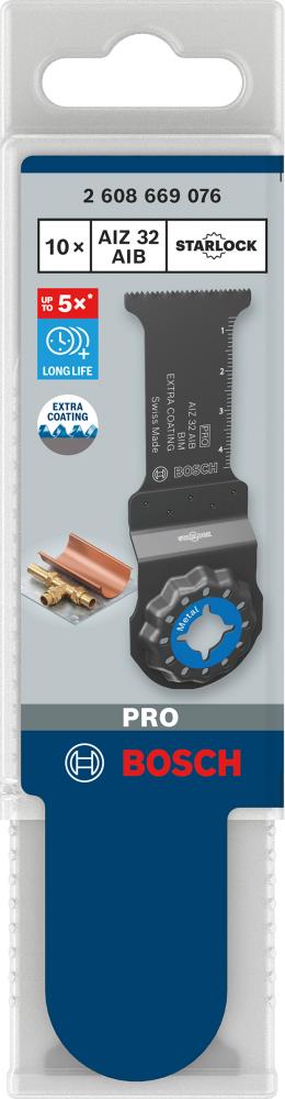 BOSCH PRO AIZ 32 AIB Blatt für Multifunktionswerkzeuge, 32 x 50 mm, 10-tlg.