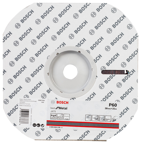 BOSCH Schleifrolle J475 Best for Metal, Gewebeschleifrolle, 38 mm x 25 m, 60