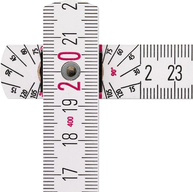 STABILA Zollstock Type 1407, 2 m, weiß, metrische Skala, Winkelfunktion, Meterstab aus PEFC-zertifiziertem Holz, Stahlblechgelenke mit integrieter Stahlfeder STABILA Zollstock Type 1407, 2 m, weiß, metrische Skala, Winkelfunktion, Meterstab aus PEFC-zertifiziertem Holz, Stahlblechgelenke mit integrieter Stahlfeder