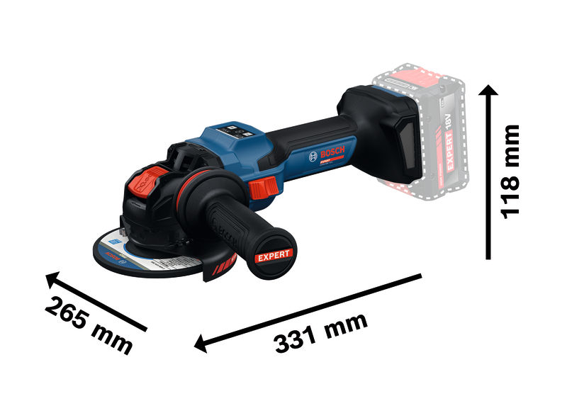 BOSCH EXPERT Akku-Winkelschleifer EXWX18V-15S