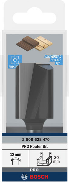 BOSCH PRO Nutfräser, zweischneidig, Ø 30 x L 40, Schaft 12 mm BOSCH PRO Nutfräser, zweischneidig, Ø 30 x L 40, Schaft 12 mm