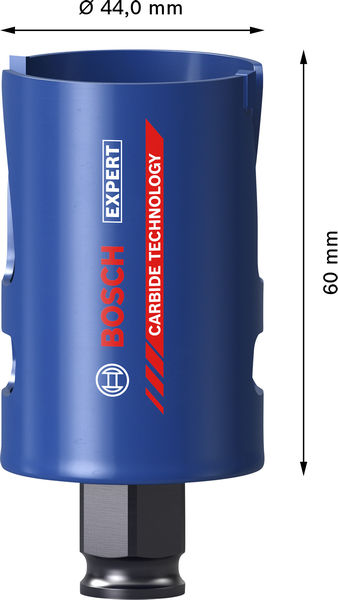 BOSCH EXPERT Construction Material Power Change Plus Lochsäge, 44 x 60 mm