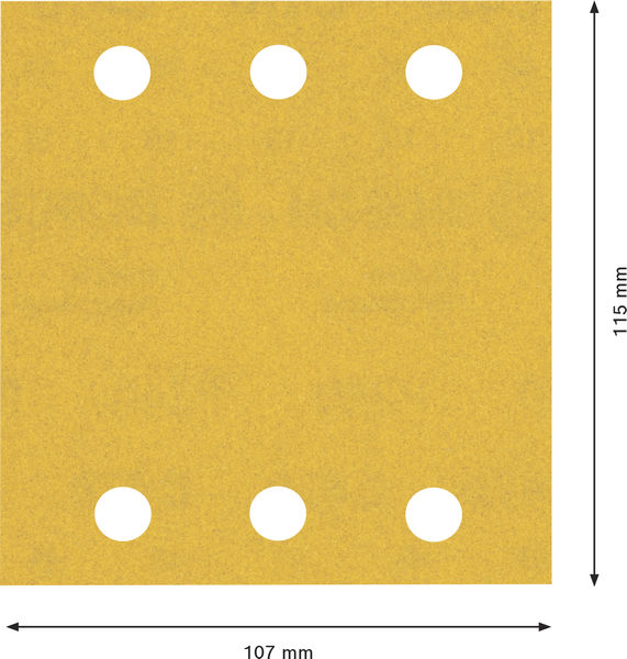 BOSCH EXPERT C470 Schleifblatt, 115x107mm, K240, 6 Löcher, 50-tlg. BOSCH EXPERT C470 Schleifblatt, 115x107mm, K240, 6 Löcher, 50-tlg.