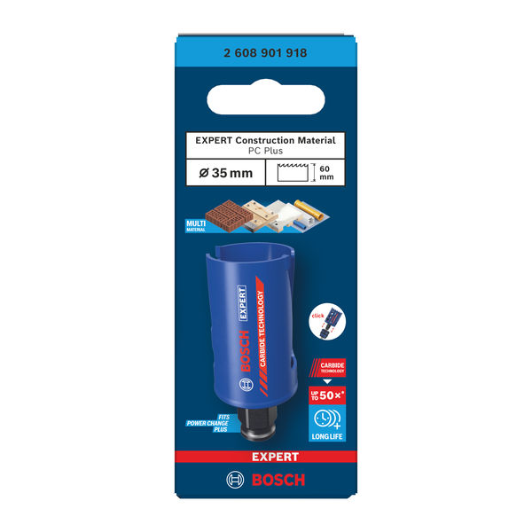 BOSCH EXPERT Construction Material Power Change Plus Lochsäge, 35 x 60 mm BOSCH EXPERT Construction Material Power Change Plus Lochsäge, 35 x 60 mm