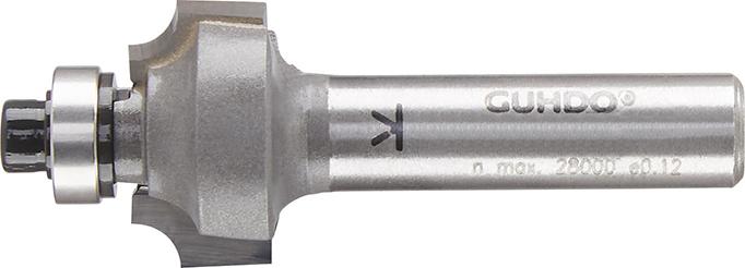 GUHDO HW-Viertelstabfräser Z2 S8 D18,7 R3