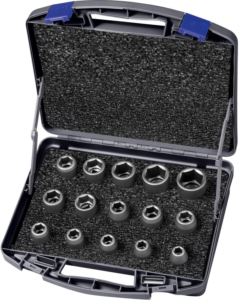 ASW Kraft- Steckschlüssel-Satz 1/2" 15-teilig ASW ASW Kraft- Steckschlüssel-Satz 1/2" 15-teilig ASW