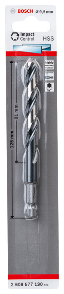 BOSCH HSS Spiralbohrer mit Sechskantschaft 9,5 mm BOSCH HSS Spiralbohrer mit Sechskantschaft 9,5 mm