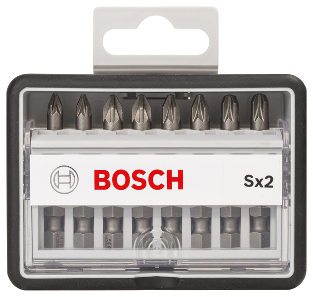 BOSCH 8-tlg. Schrauberbit-Set, Robust Line, Sx PZ, Extra Hard-Ausführung BOSCH 8-tlg. Schrauberbit-Set, Robust Line, Sx PZ, Extra Hard-Ausführung