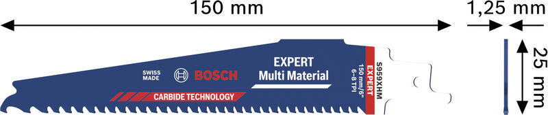 BOSCH EXPERT Multi Material S959XHM Säbelsägeblatt, 10-tlg. BOSCH EXPERT Multi Material S959XHM Säbelsägeblatt, 10-tlg.