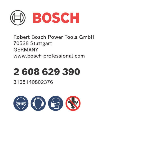 BOSCH Schaft für Scheibenfräse mit Führungskugellager, 8 mm, D 22 mm, G 60,3 mm