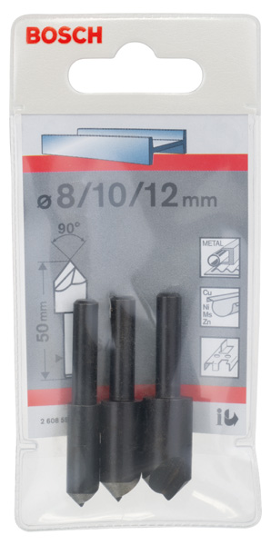 BOSCH 3-tlg. Kegelsenker-Set, 6-8 mm
